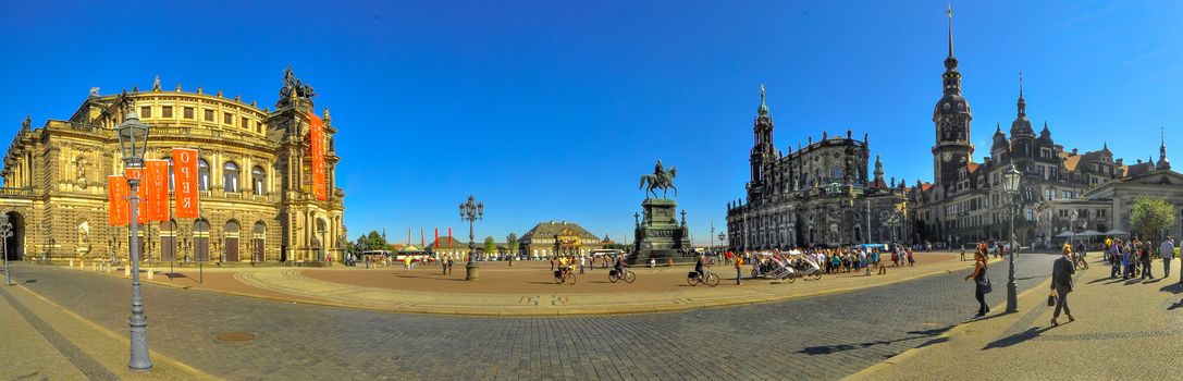 Semper Opera Panorama in Dresden, Germany.