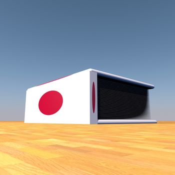 Book with Japan flag on cover, 3d render