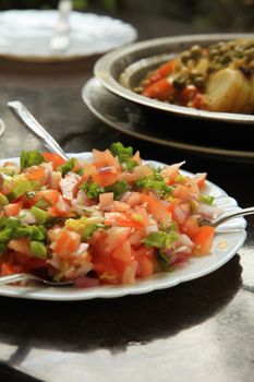 Moroccan Tomato Salad a Popular Dish in Morocco