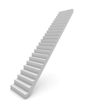 Staircase. Isolated render on the white background