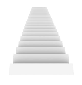 Staircase. Isolated render on the white background