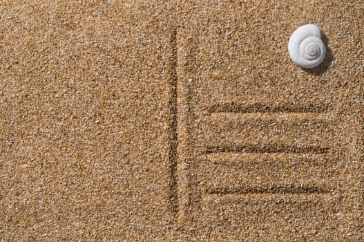 Beach postcadr on sand drawn by finger







Beach postcard on sand
