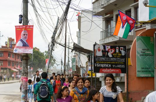 KATHMANDU, NEPAL - AUGUST 3, 2014: Indian Prime Minister Narendra Modi arrives in Kathmandu on a 2-day official Nepal visit.