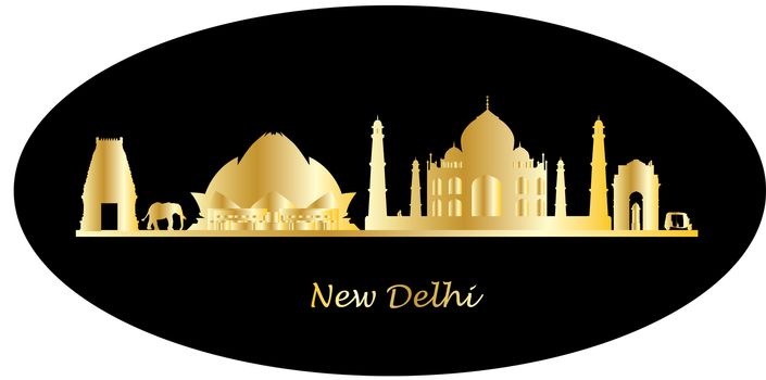 new delhi india skyline