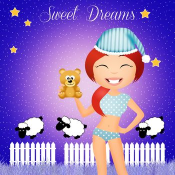 illustration of sweet dreams