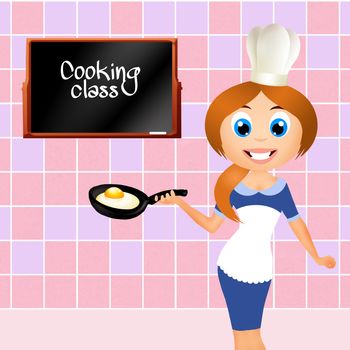 illustration of cooking class