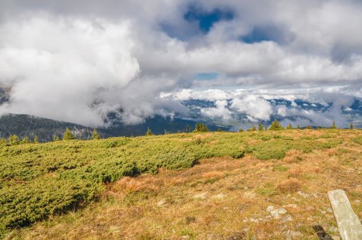 Beautiful view of the Ukraine's highest mountain, Hoverla