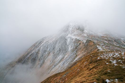 Tops of Ukraine's highest mountain hidden by clouds