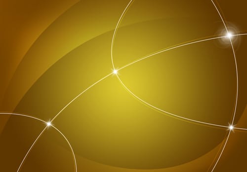 Abstract yellow background with smooth lines. Contemporary style
