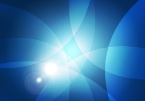 Abstract blue background with smooth lines. Contemporary style