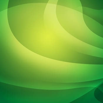Abstract green background with smooth lines. Contemporary style