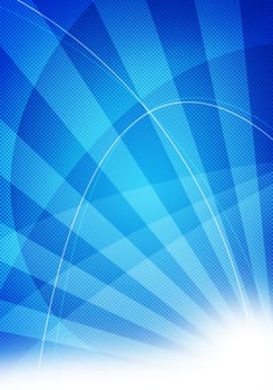 Abstract blue background with smooth lines. Contemporary style