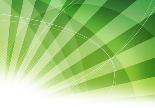 Abstract green background with smooth lines. Contemporary style