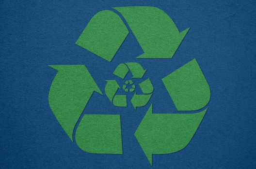 recycle symbol from fabric