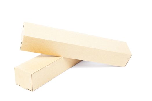 paper box on white isolated background.packshot in studio.