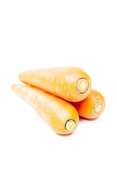 carrots on white isolated background.packshot in studio.