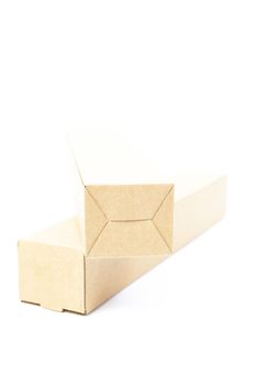 paper box on white isolated background.packshot in studio.