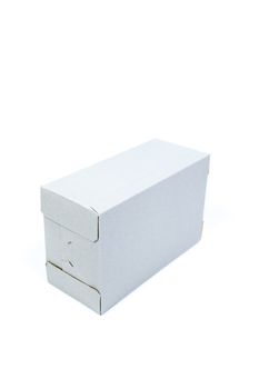 paper box on white isolated background.packshot in studio.