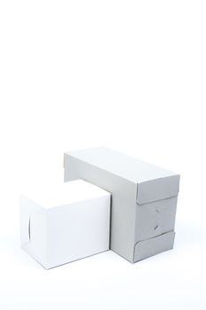 paper box on white isolated background.packshot in studio.