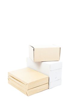 paper box on white isolated background.packshot in studio.