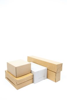 paper box on white isolated background.packshot in studio.