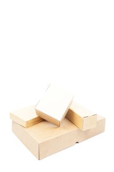 paper box on white isolated background.packshot in studio.