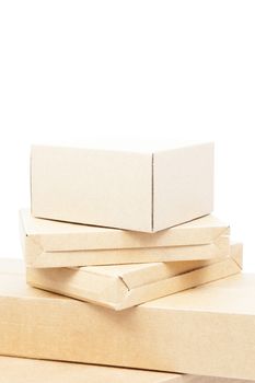 paper box on white isolated background.packshot in studio.