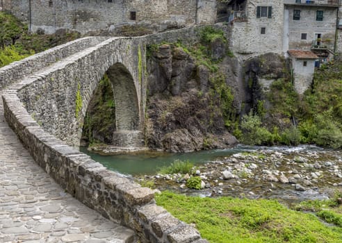 Picture of a medieval town with a stone bridge