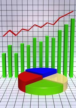 The schedule the histogram showing lifting and business blossoming