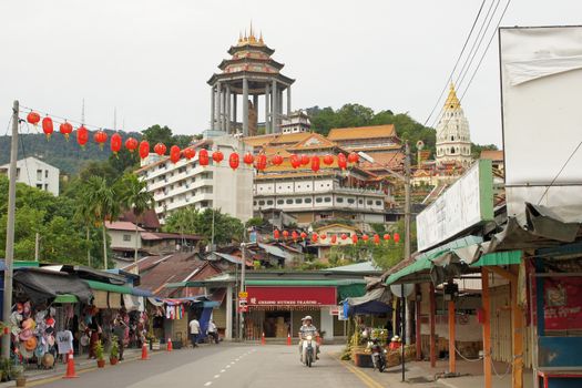 PENANG, MALAYSIA - JANUARY 28, 2011: Buddhist Temple Kek-Lok-Si close to Georgetown on January 28, 2011 in Air Hitam, Penang, Malaysia, Asia