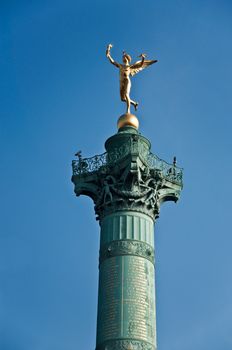 Place of the Bastille in Paris - France