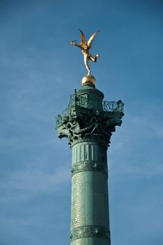 Place of the Bastille in Paris - France