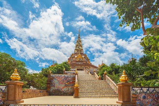 Stairway to Phasornkaew Temple ,Khao Kho Phetchabun Thailand