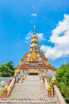 Stairway to Phasornkaew Temple ,Khao Kho Phetchabun Thailand