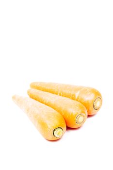 carrots on white isolated background.packshot in studio.