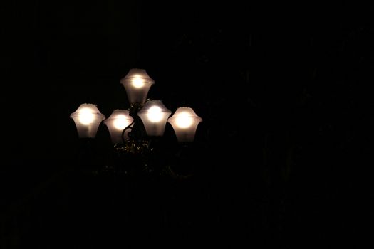 five lanterns in the dark