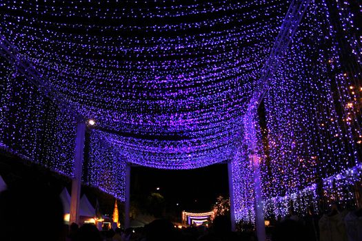 purple light decor in celebrate day