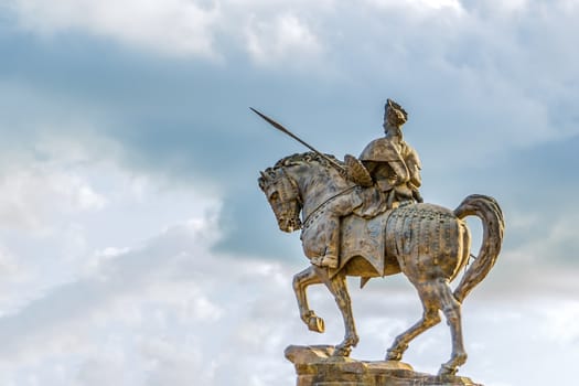 Statue of Ras Makonnen Wolde Michael Guddisa, father of Emperor Haile Selassie I (Tafari Makonnen), and general and the former  governor of Harar province in Ethiopia, by the renowned Maitre artiste Afewerk Tekle