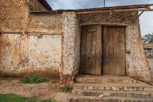 HARAR, ETHIOPIA - JULY 26,2014 - Buda Gate, also known as Badro bari, Karra Budawa, or Hakim Gate, is one of the entrances to Jugol, the fortified historic walled city included in the World Heritage List by UNESCO.