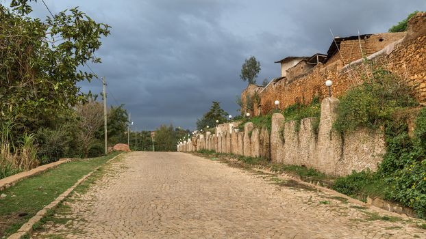 The walls of the fortified historic city Jugol, which was included in the World Heritage List for its cultural heritage by UNESCO, and considered as the fourth holy city of Islam