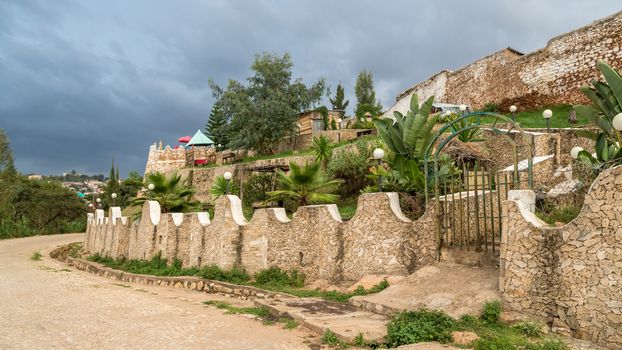 The walls of the fortified historic city Jugol, which was included in the World Heritage List for its cultural heritage by UNESCO, and considered as the fourth holy city of Islam