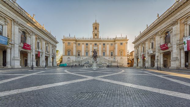 Equestrian Statue of Marcus Aurelius in Rome, Italy