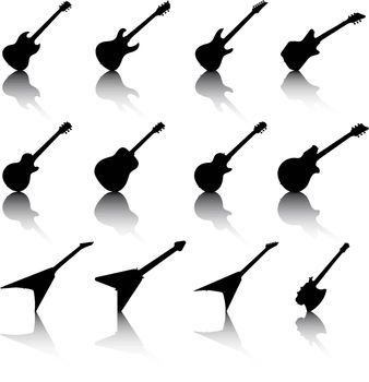 An Illustration of guitar silhouette