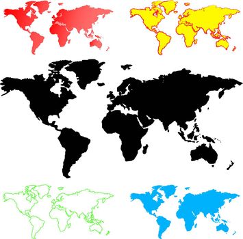 An Illustration of World maps