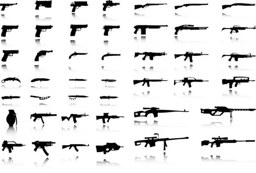 An Illustration of Set of Weapons