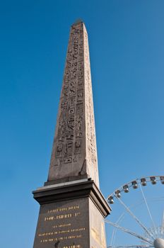 Obelisk and wheel Concorde place in paris