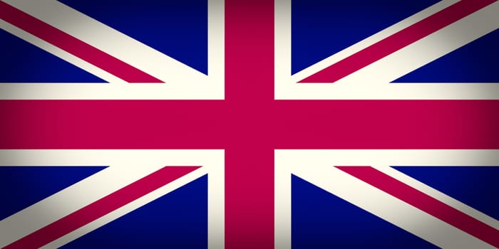 Vintage looking vignetted UK flag of the United Kingdom aka Union Jack
