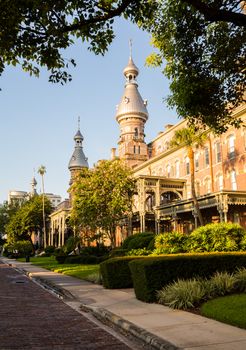 Henry B Plant museum is moorish inspired architecture part of the University of Tampa. It used to be a grand Tampa Bay Hotel owned by railway magnate Henry Plant.