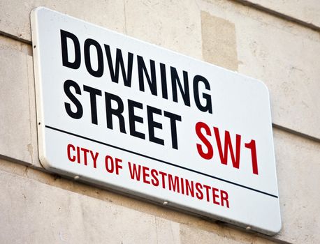 Downing Street in Westminster, London.  The home of the British Prime Minister.
