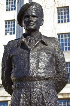 Field Marshall Viscount Montgomery of Alamein Statue in London.